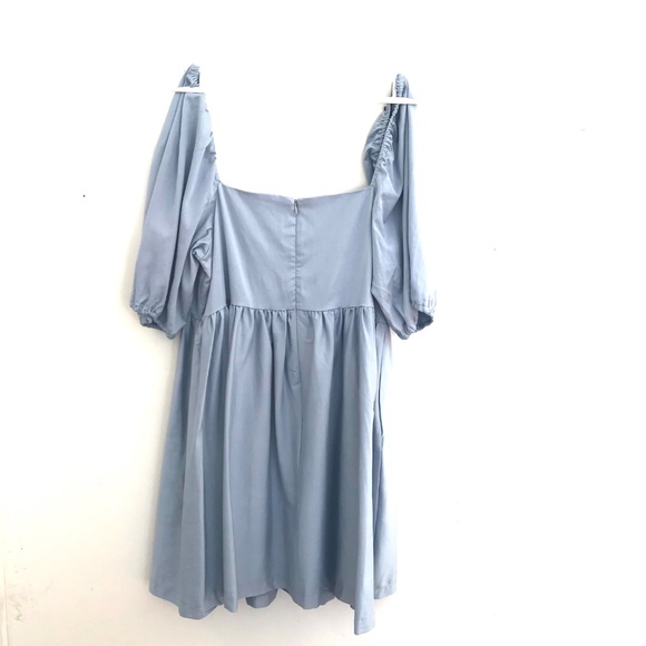 NWT Smash & Tess Sunrise Mini Sky Blue L dress puff sleeve coquette cottage core - Picture 3 of 16